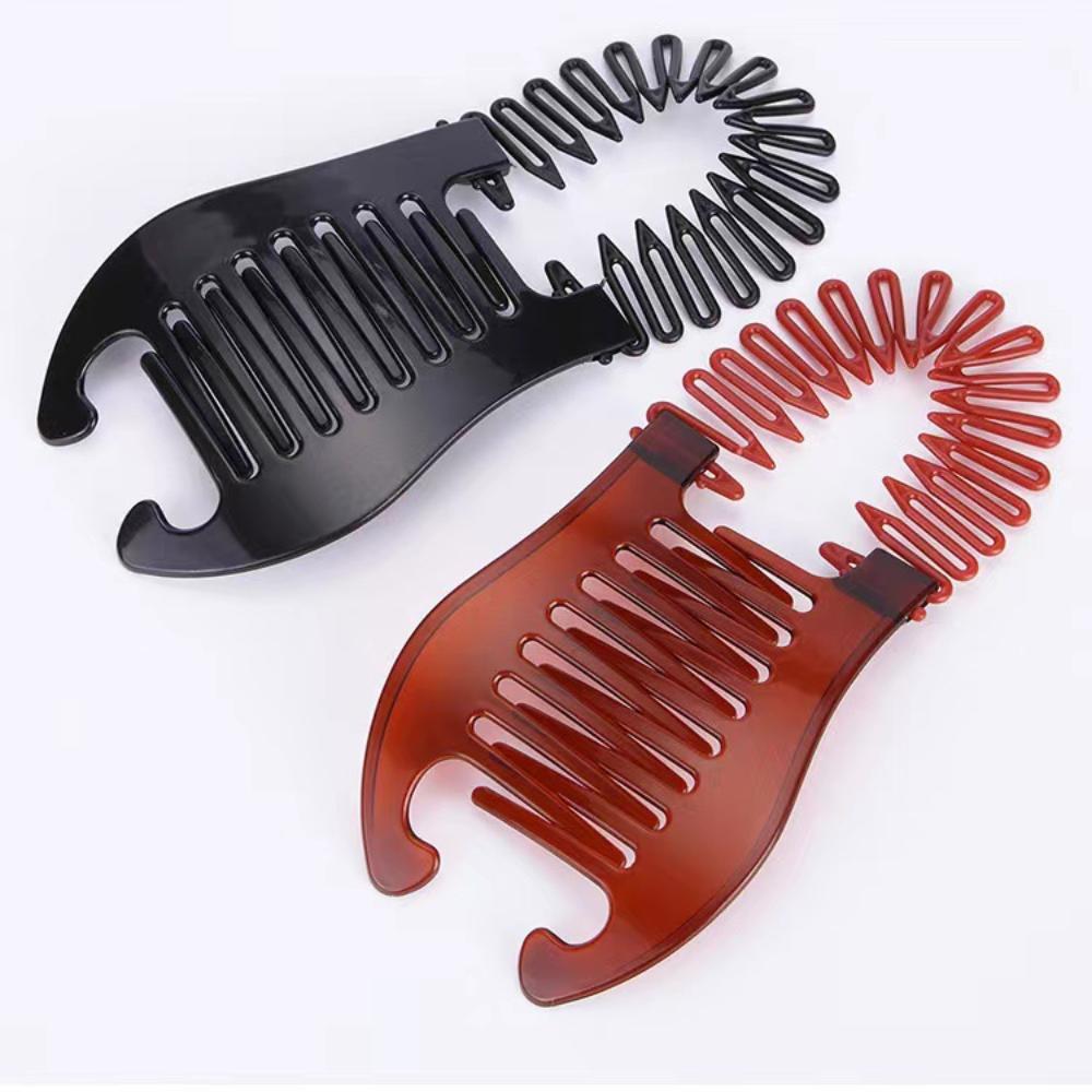 Women Comb Banana Barrettes Clip Black Brown Elastics Hair Comb Hair Accessories Hair Riser Claw