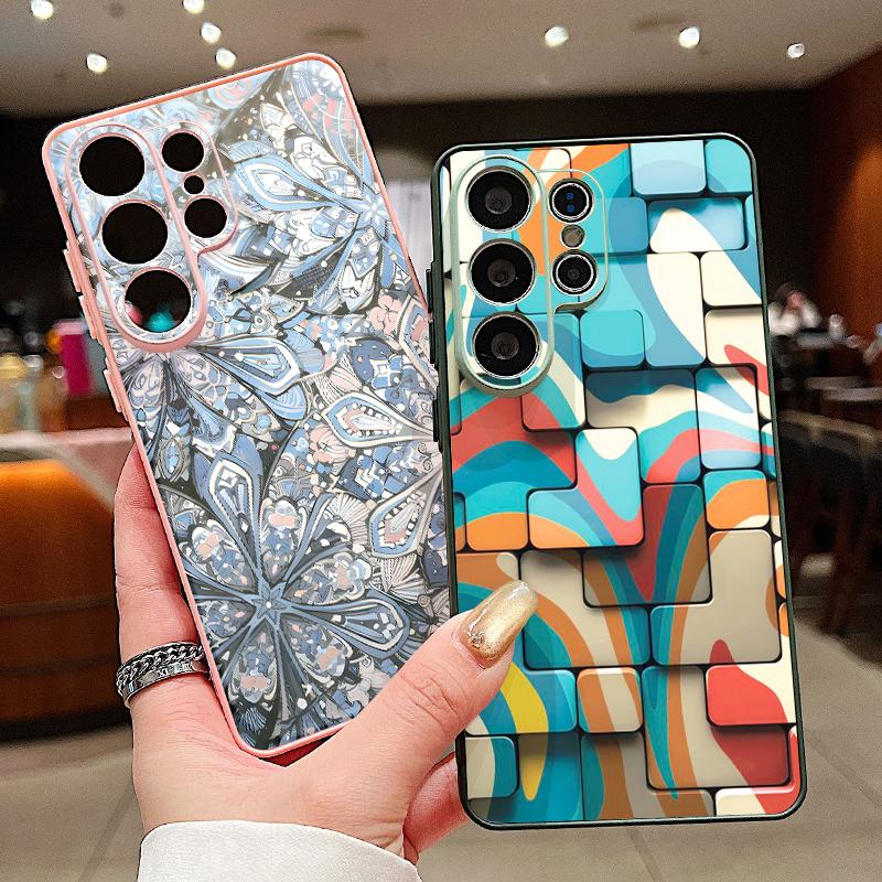 Vintage European Style Case For Samsung Galaxy S26 Ultra S25 Edge S24 Plus S23 FE S22 A17 A54 A55 A56 A57 5G Magnetic For Magsafe Matte Cover Moon Sun