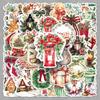 50pcs Retro Christmas Cartoon Stickers for Notebook, Skateboard, Speaker, Desktop