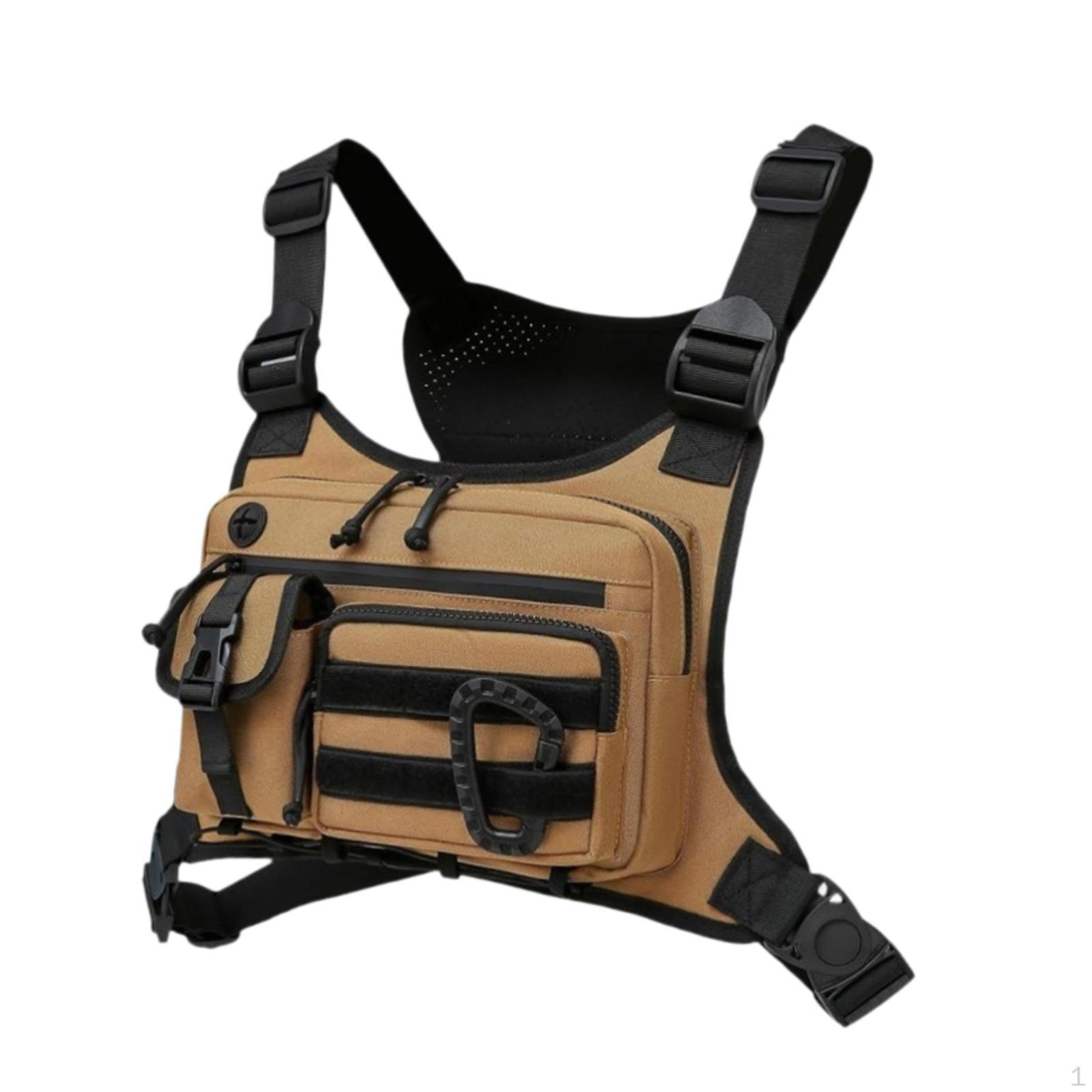 

Нагрудная сумка для мужчин и женщин, многофункциональная поясная сумка, легкий жилет для бега с отделением для мобильного телефона хаки