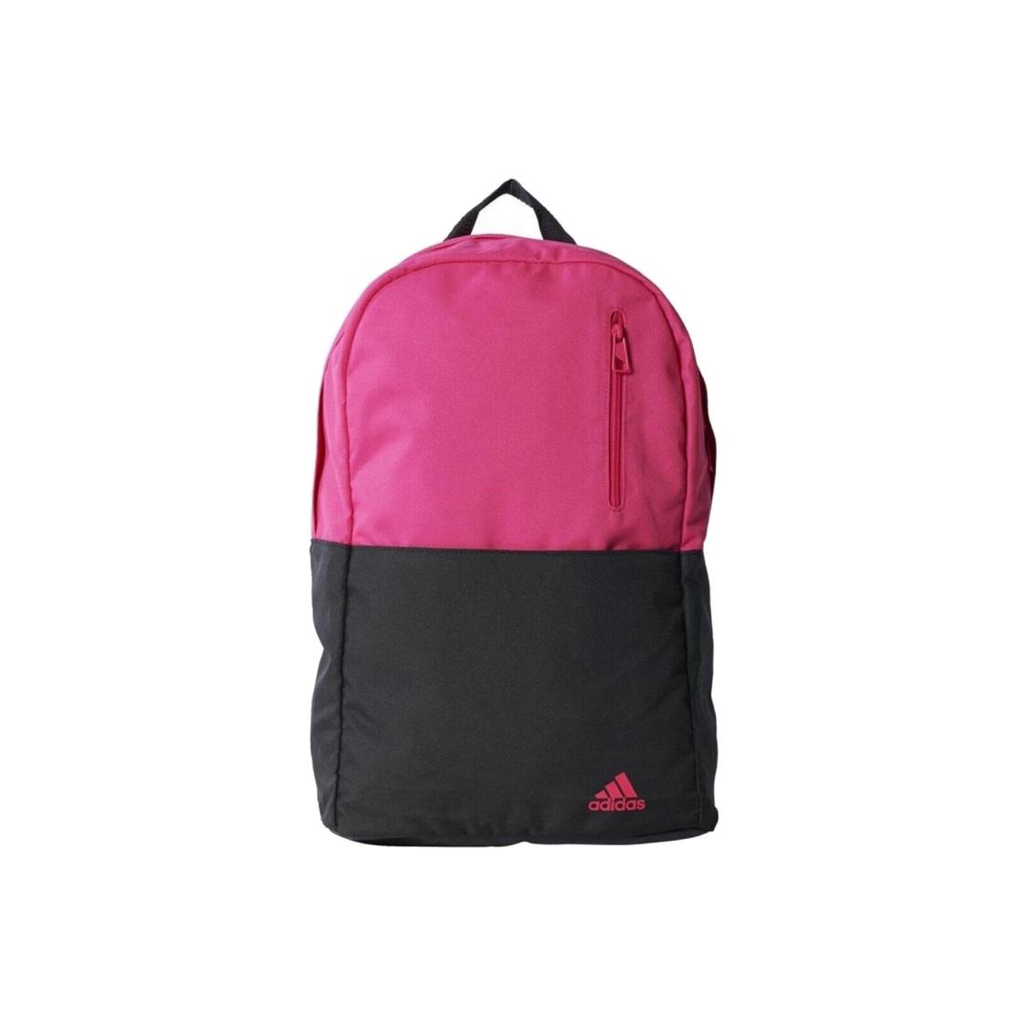 Adidas Zip Closure Polyester Backpack Regular Unisex Pink/Black Pink/Black