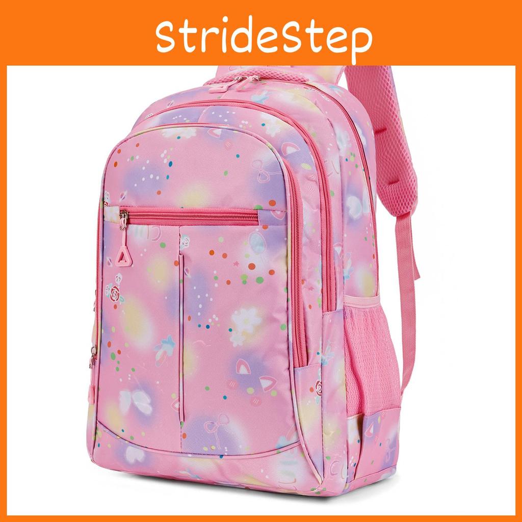 Floral Embossed Kids Backpack With Breathable Fabric For School And Outings