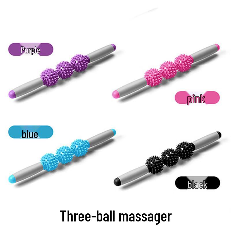 Hollow Yoga Foam Roller & Massage Stick Black