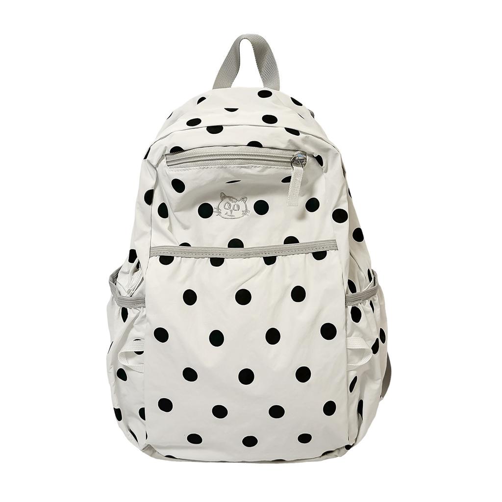 Schoolbag Polka Dot Cute Backpack Outdoor Ultra Light School Bag Travel Backpack Korean Sweet Backpack Student School Bag