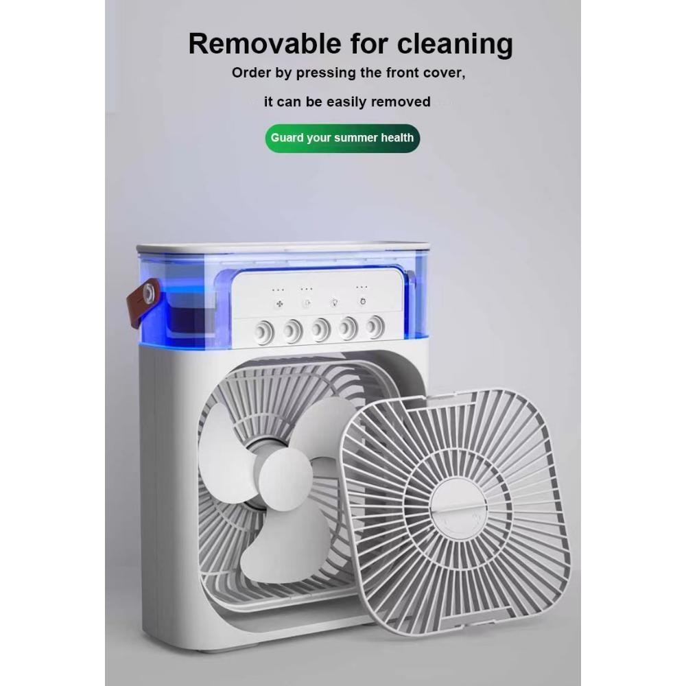 3 In 1 Air Humidifier Cooling USB Fan LED Night Light Water Mist Fun Humidification Fan Spray Electric Fan