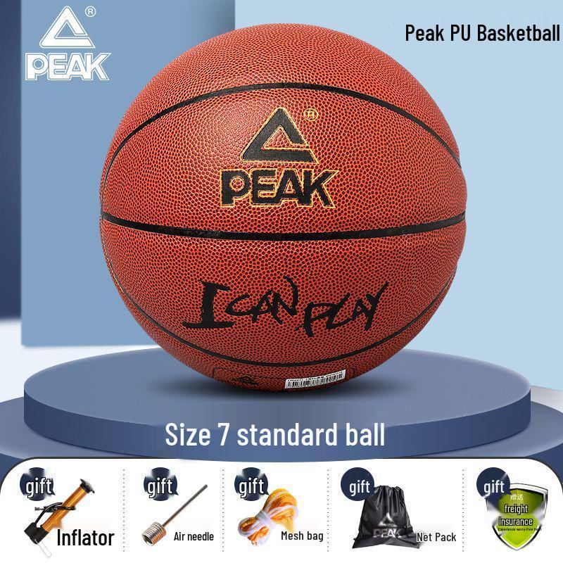 PEAK Genuine Size 7 Basketball for Adults - Indoor/Outdoor Non-slip, Wear-resistant, Street Basketball (Sizes 6 & 5 Available) One Size