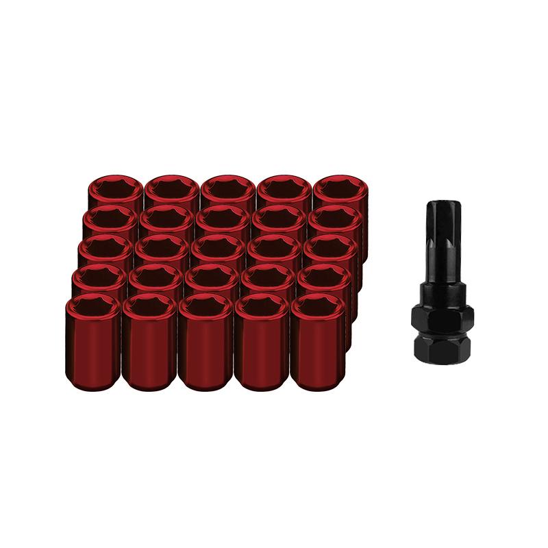 Universal 32mm Stainless Steel Extended Wheel Lug Nuts 20 Pieces Racing Car Steel Wheel Nuts M12 x 1.25 M12x1.5