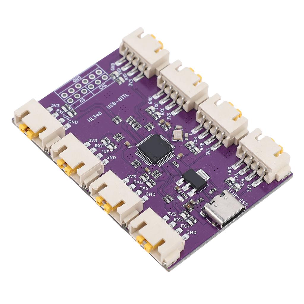 USB to 8 Channels TTL Serial Module 6Mbps High Speed CH348 Chip USB Type C to TTL Serial Converter Adapter