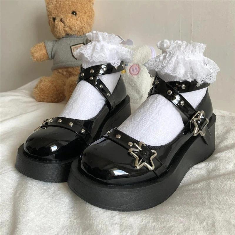 Comemore Spring Summer 2026 Trend Women Platform Thick Bottom Ladies Kawaii Cosplay Mary Jane Shoe Sweet Cute Lolita Shoes Pumps