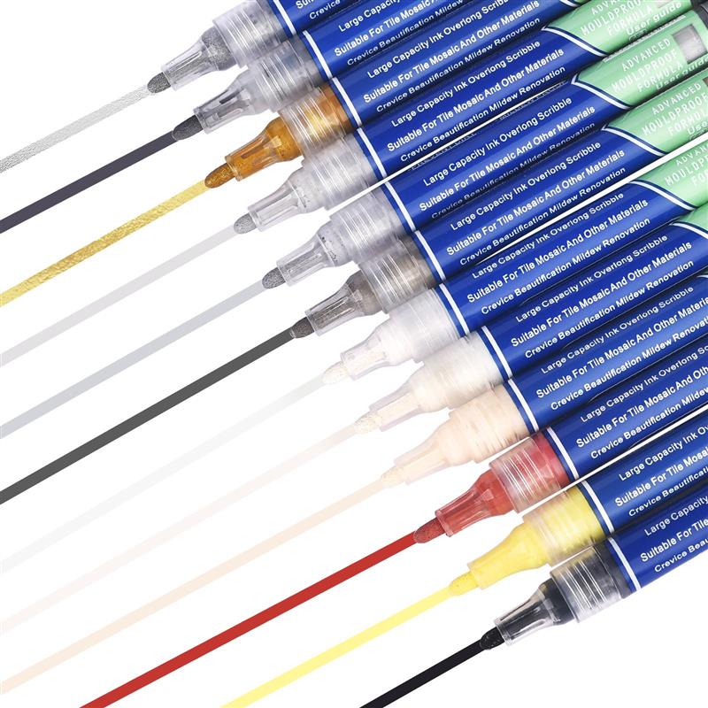 Tile Grout Pens White Waterproof Tile Marker Grout Pen Wall Seam Pen For Tiles Floor Bathroom Decontamination Seam Repair Tools