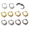 10pcs 15mm with Zircon Gold Silver Color Earring Hooks Leverback Open Loop DIY Earring Clips Clasp Jewelry Making Accessories