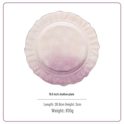 ZISIZ Purple Gradient Ceramic Dinner Plate