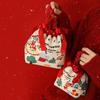 Christmas Gift Bag Cute Snowman Elk Santa Claus Fabric Apple Storage Bag New Year Children'S Candy Handbag 2026 Christmas Decor