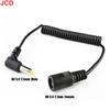 JCD 1 Stück DC 5,5 mm x 2,1 mm Stecker auf Buchse Strom-Spiralkabel DC 5,5 x 2,5 mm Verlängerungs-Federkabel für LED-Streifen CCTV