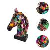 Equine Head Sculpture Home Accent Resin Figure for Living Space Office Decor