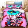 Housse de couette taie d'oreiller parure de lit dessin animé Helluva Boss Striker pour chambre d'enfants filles garçons Cadeau Simple Double Grande Taille