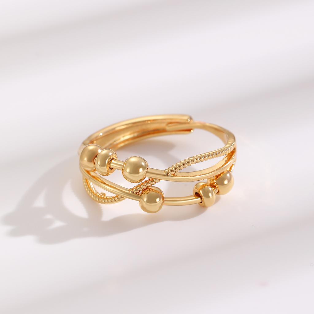 High Quality 2026 Smart Ring Rotatable Ring, Fashionable Multi-layer Cross Decompression Anxiety Ring Open Ring