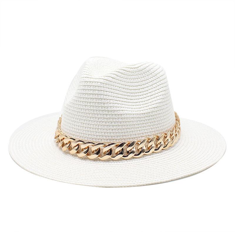 Internet Celebrity Chain Jazz Straw Hat Casual Versatile Sun Hat Travel Vacation Straw Hat Sun Hat Sun Hat