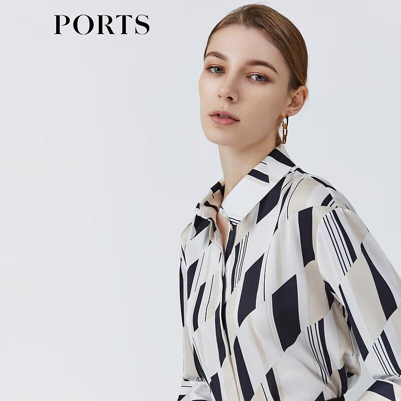 PORTS Spring/Summer Elegant Polo Neck Blouse S