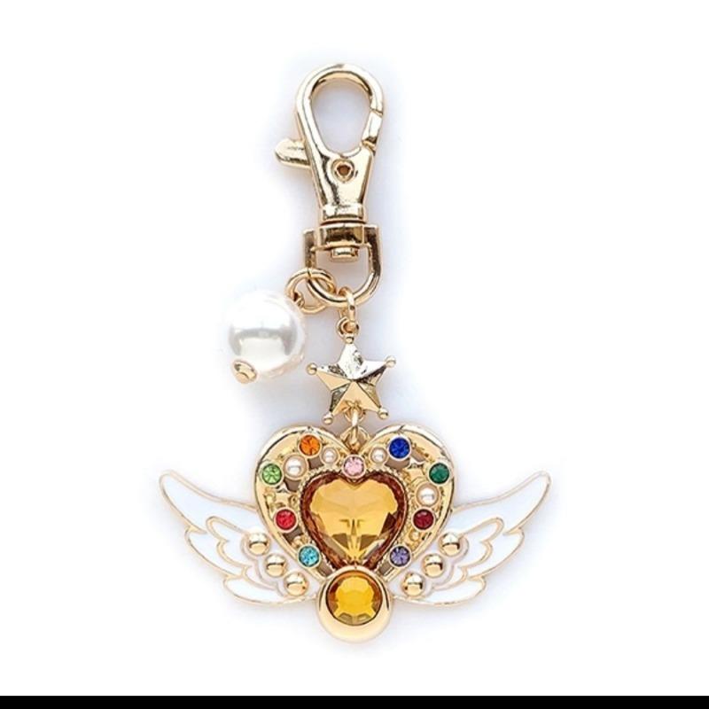 Sailor Moon Anime Peripherals Cartoons Cute Keychains High-value Girls' Hearts Schoolbag Pendants Mobile Phones Anti-lost Chains