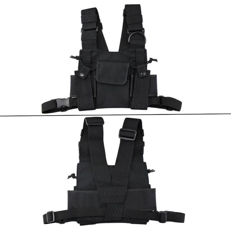 Talkies Front Pouch Two Way Radio Shoulder Holsters Tactical Chest Harness Holder Bag Universal Radio Accessories