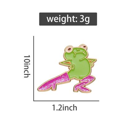 Stylové Vtipné Smaltované Odznaky Žába Vlastní Brože Klopové Odznaky Kreslené Zvíře Šperky Dárek pro Děti Přátele