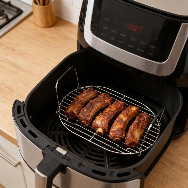 Set Of 1 Universal Cooking Rack Compatible 8.5 Quart Slow Cookers From Premium Stainless Steels Featurings Safety