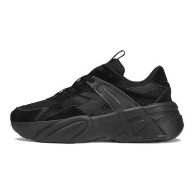 SP Series SP-I Fabric Synthetic Leather Comfortable Versatile Shock Absorption Low-Top Casual Shoes Unisex Sneaker Black 1183C184-001
