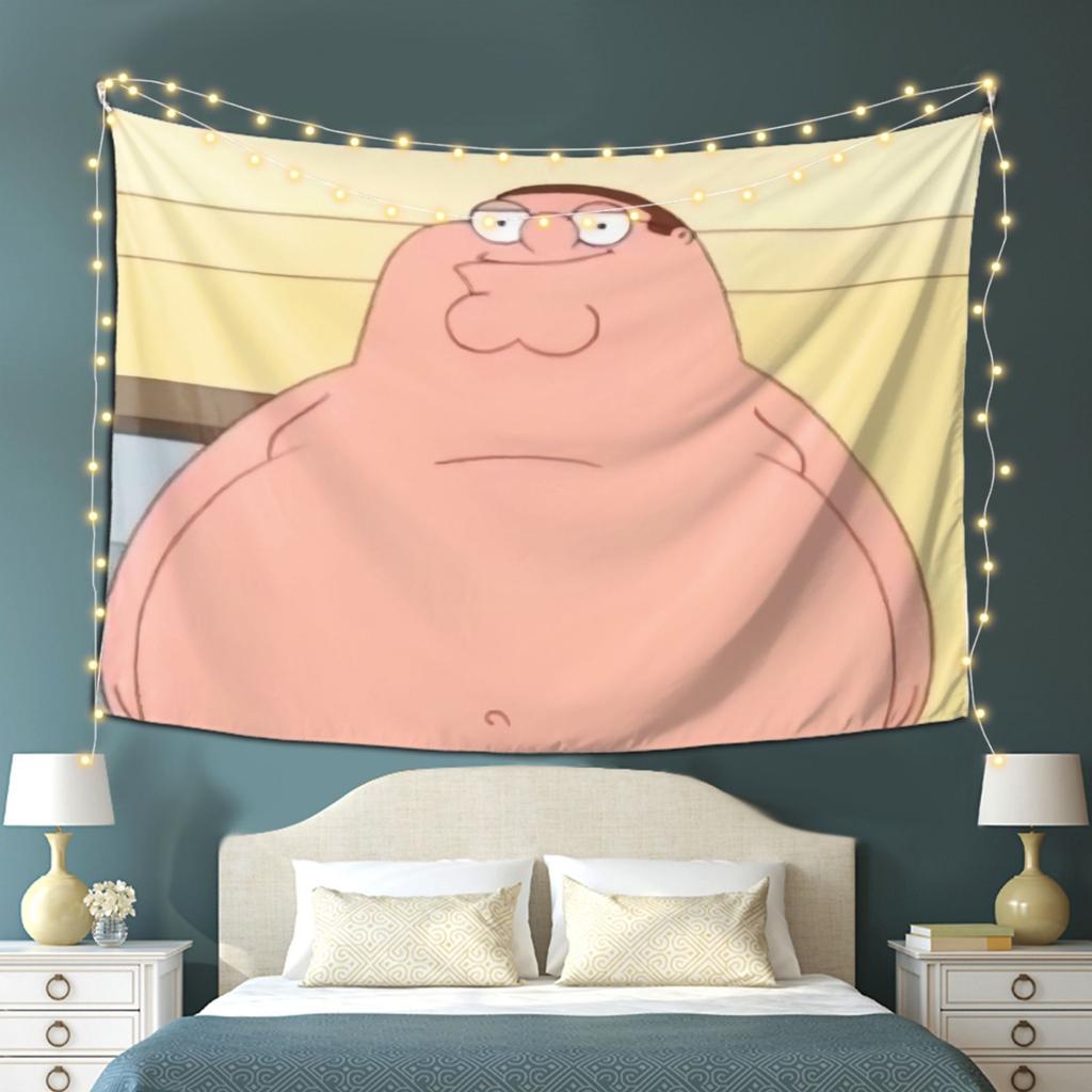 Arazzo da Parete Personaggio dei Cartoni Animati Peter Griffin Leggero Decorazione per la Casa per Camera da Letto Soggiorno Dormitorio Ufficio Festa