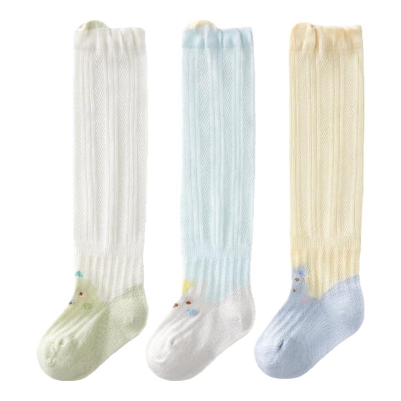 October Crystal Baby Summer Long Mesh Anti-Mosquito Socks (3 Pairs) M