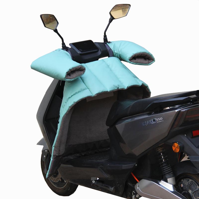 Windproof Plush Winter Cover for Electric Scooters & Motorcycles - Universal, All-Season, Two-Piece