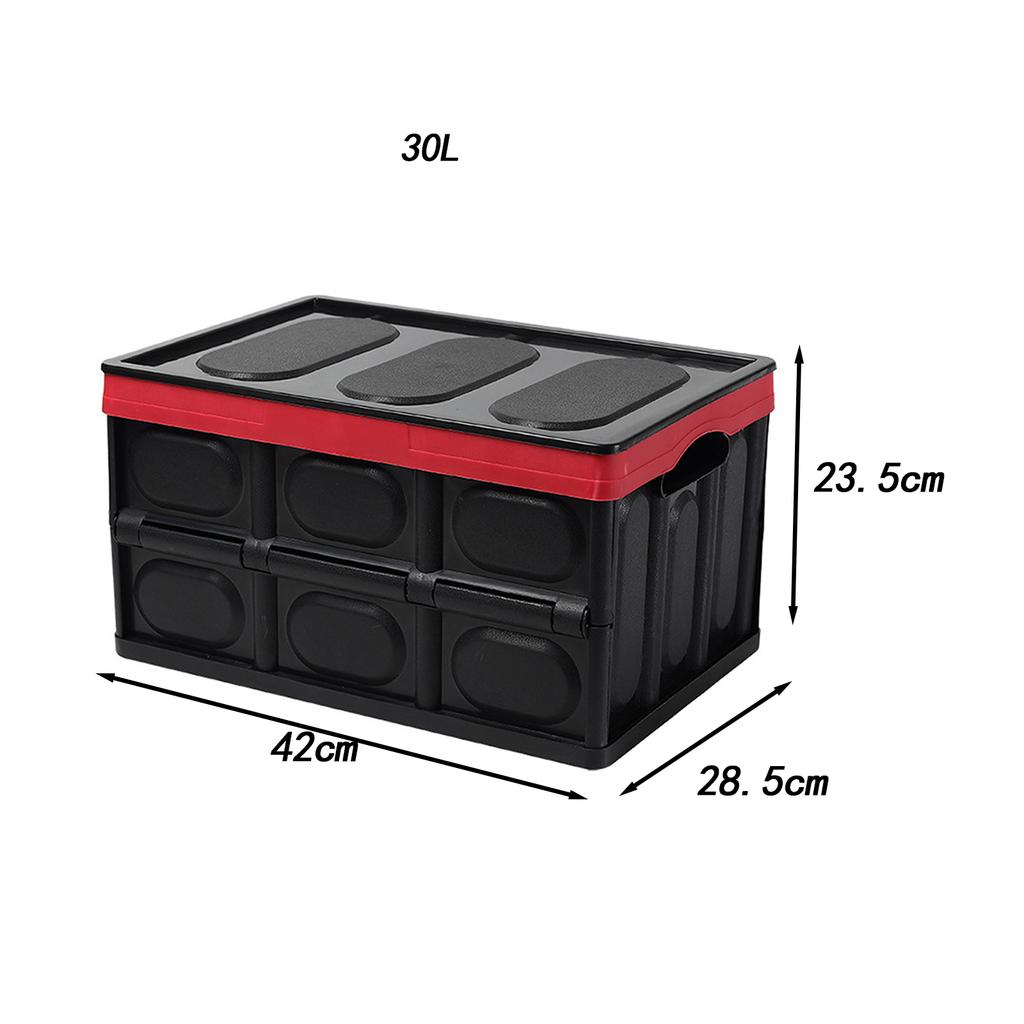 30L 56L Trunk Organizer Case Outdoor Foldable Storage Bin with Lid Portable Handle Storage Cargo waterproof Sturdy storage box