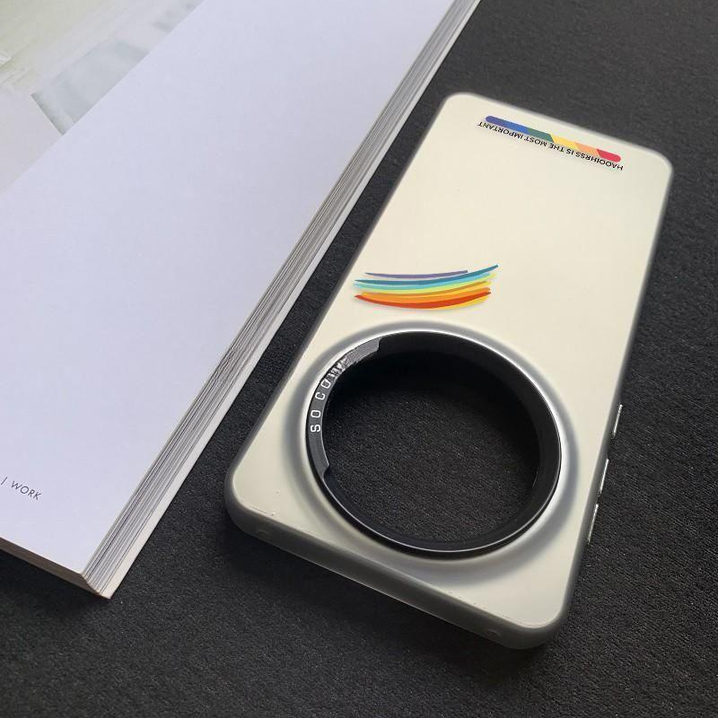 Simple Rainbow Is Suitable for Xiaomi 15/14/13 Mobile Phone Case Note14/13 Colored Silver Civi4pro New K807