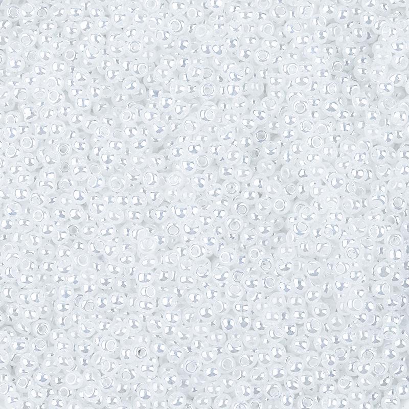 2mm Cream Imitation Jade Glass Seed Beads for DIY Jewelry