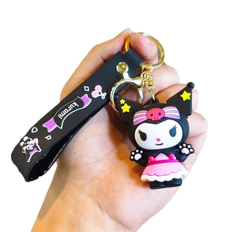 5th Generation Kuromi Sanrio Keychain Cartoon Doll Cute Key Ring Sanrio Gift Kawaii Cute Personalized Gifts Y2k Fashion Anime