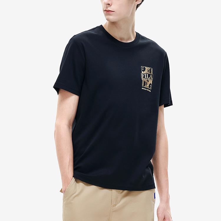 New FILA T Shirts Men's Jet Black F11M218104F-BK