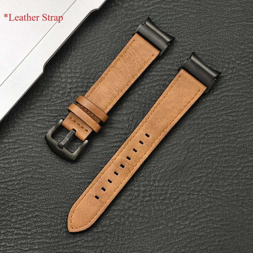 No Gaps Leather Strap for Samsung Galaxy Watch 7 6 5 4 40mm 44mm Watchband Bracelet for Galaxy Watch 6Classic 43 47mm 5Pro 45mm