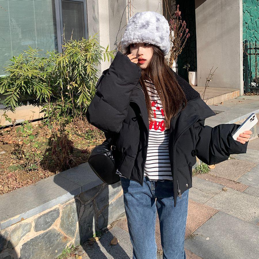 Down Cotton-padded Clothes Women's Winter Short Loose Coat Warm Thickened Cotton-padded Clothes Retro Small Cotton-padded Jacket