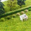 Static Grass Tuft 0.05 Scale Mini Bushy Lowland Shrubs Model Kit Miniature Artificial Grass for DIY Train Landscape Railroad Scenery