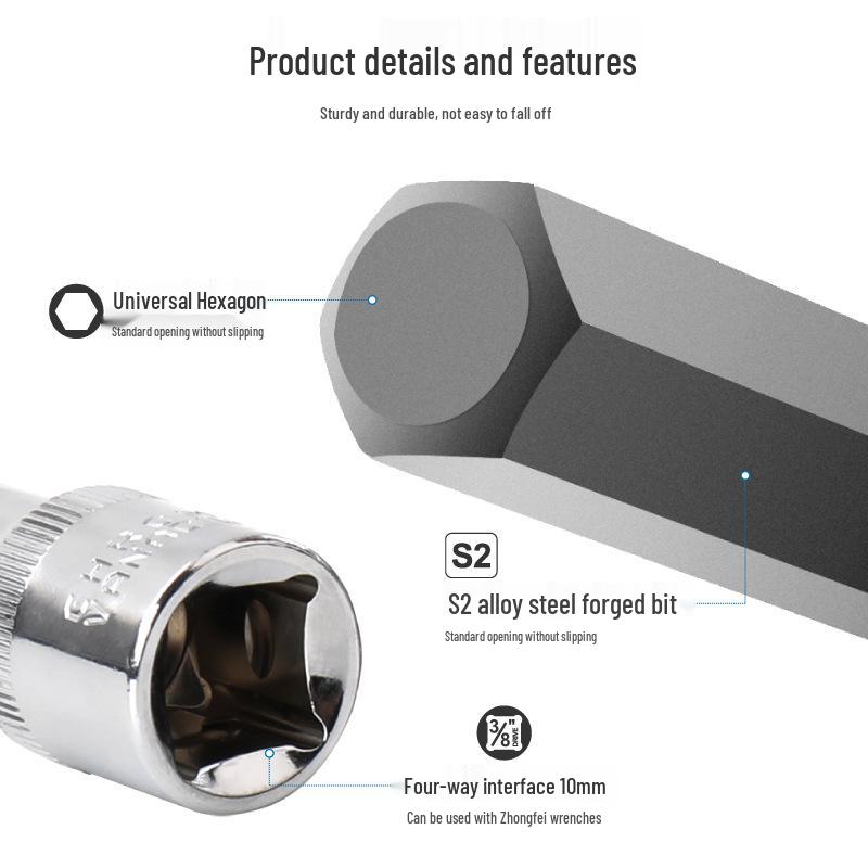 20-Piece Hex Socket Screwdriver Set with Extended Bits and Hex Wrench