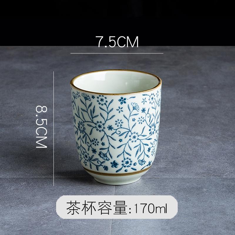 Japanese Ceramic Tea Cup Japanese Restaurant Soup Swallow Cup Office Coarse Pottery TeaCup Tea Set Accessories Drinking Utensils
