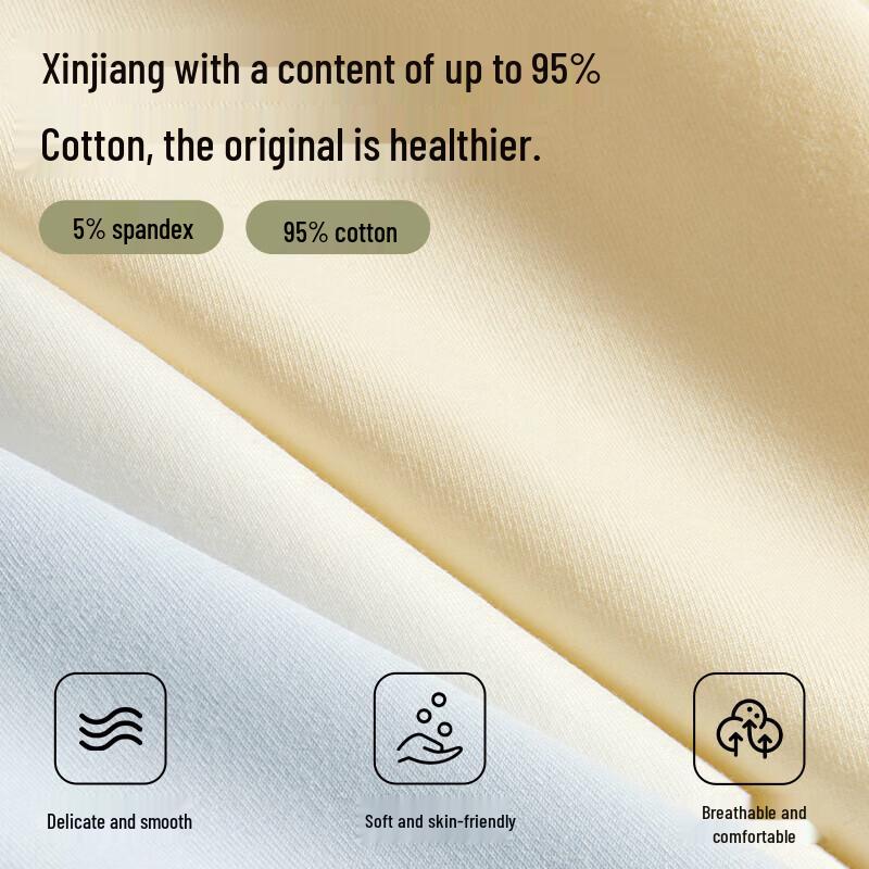 Hug Cotton Reine Baumwolle Atmungsaktive Slips (4 Packung)