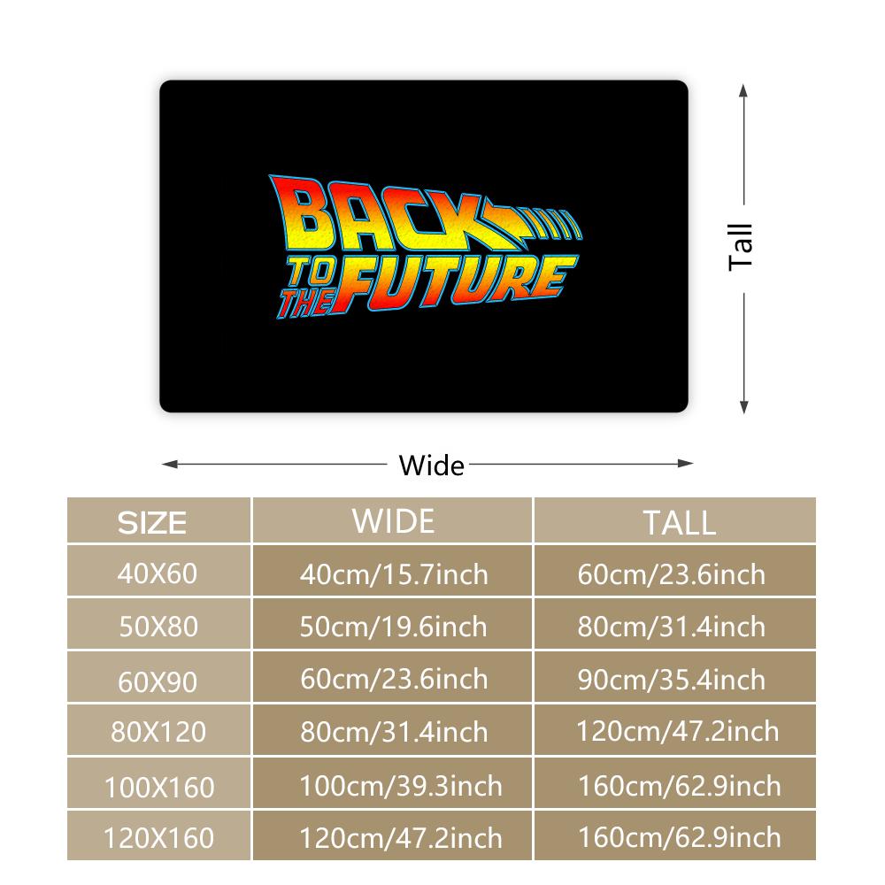 Hot B Back To the F Future Floor Mat Cozy Flannel Soft Thick Non Slip Mat For Living Room Bedroom Kitchen Decor Rugs