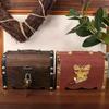Treasure Chest With Lock Vintage Treasure Storage Box Piggy Bank Organizer Saving Box Case With Lock For Home Retro Decoration