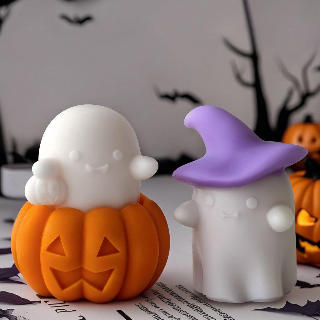 Halloween Candle Mold Elastic 3d Pumpkin Silicone Mold Aroma Candle Mold Reusable For Plaster Decorations Resin Ornaments
