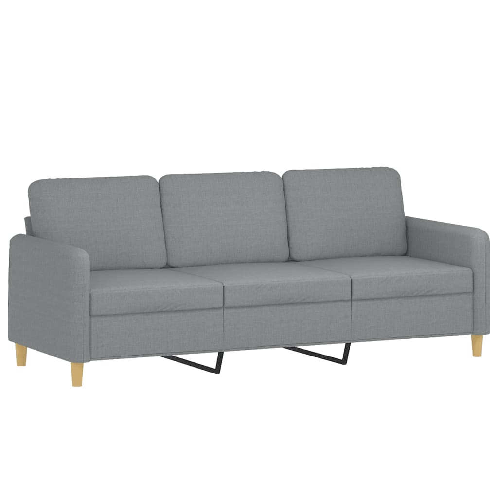 Vidaxl 3-Cz. Relaxation Set With Cushions, Light Grey, Fabric