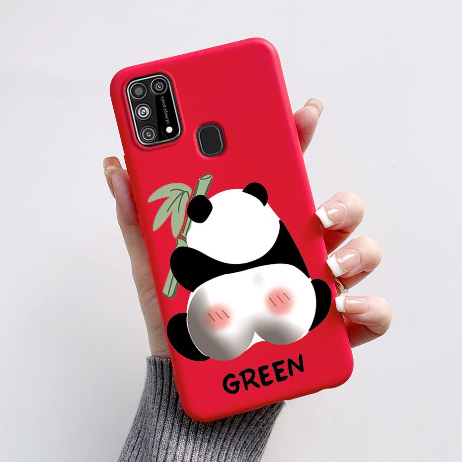 Silicone Case For Samsung M31 M 31 Cover Cute Rabbit Panda Shockproof Phone Case For Samsung Galaxy M31s M31 s M315F M317F Etui