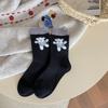 Female Autumn New Cute Cartoon Flocked Animal Matching Color Boneless Pile Socks