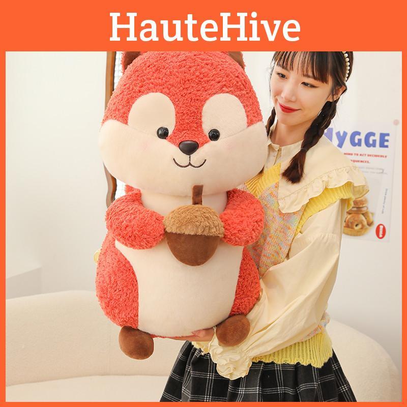 Plush Cartoon Squirrel Toy Cute Stuffed Animal Dolls Decorations Gifts Kids