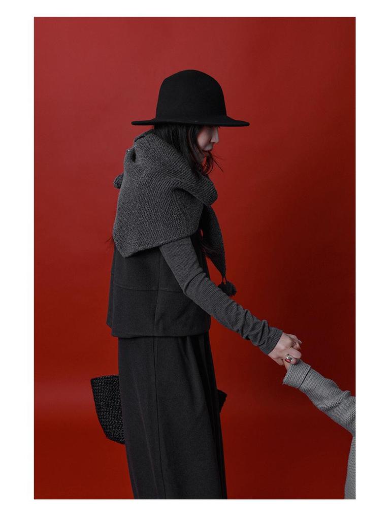 Shi Jian Korean Style Winter Vest + Pants Two-Piece Set for Versatile Commuting